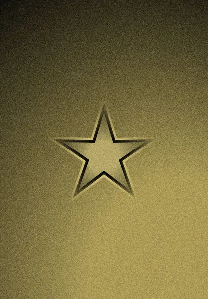 Cartaz Grão Estrela Ilustração Dourada Papel Branco Estrela Selo Celebridade — Fotografia de Stock