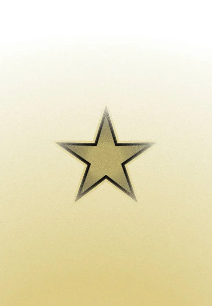 Star Grain Poster Golden Illustration Beige Glitter Paper Blank Star — Stock Photo, Image