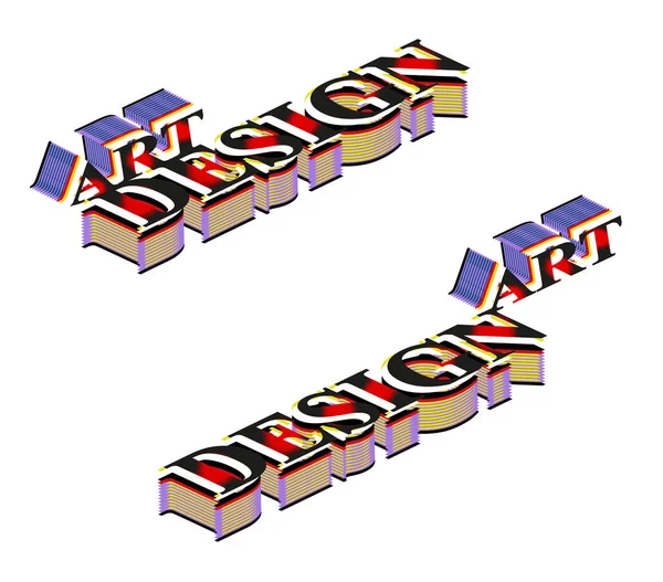 Lettres Isométriques Art Design Style Mots Texte Avec Des Couches — Image vectorielle