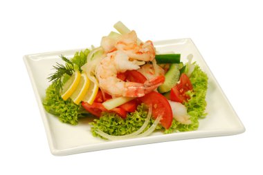 karides ve domates salatası