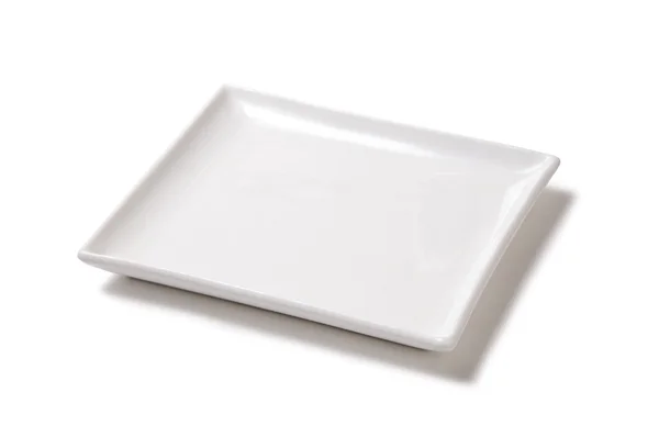 White empty plate of earthenware — Stock Photo, Image