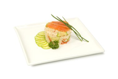 Somon karides pirinç