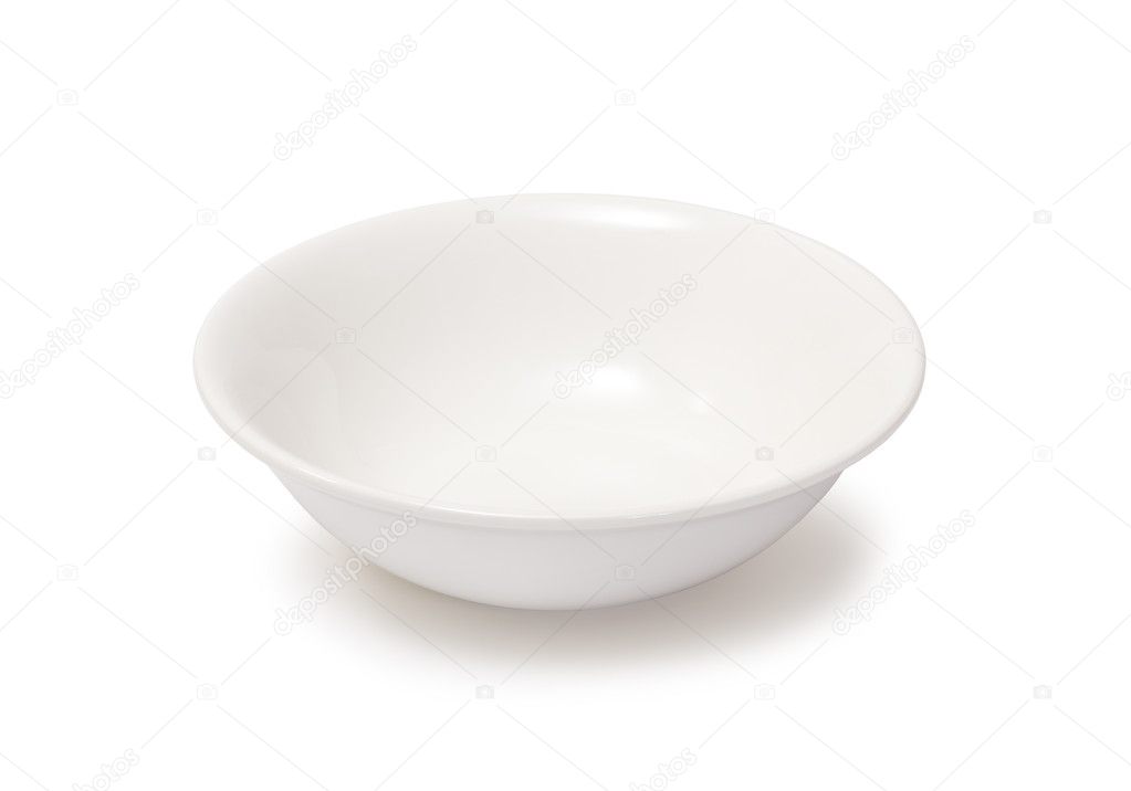 Deep empty white plate