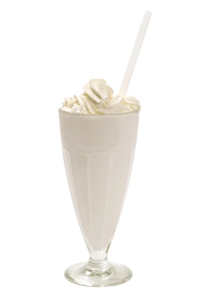 Milkshake in een hoog glas — Stockfoto