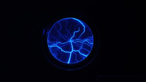 摘要科学背景和对象,电照明.闪电蓝色 — 图库视频影像