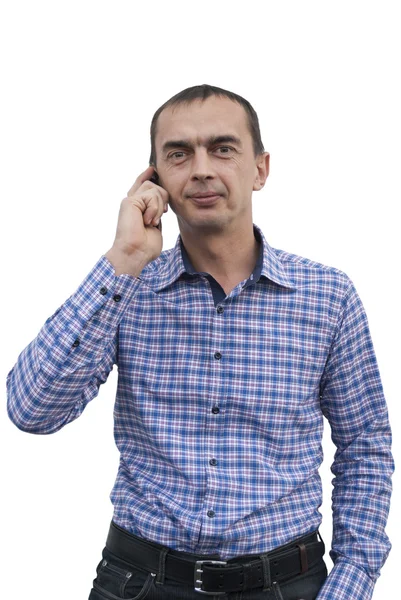 The young man with phone — Stock Photo, Image