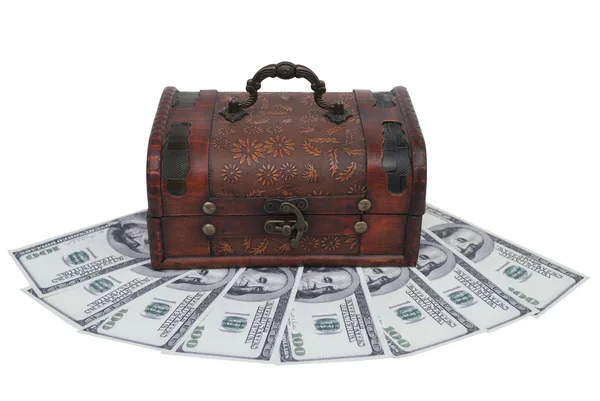 Chest on the dollar — Stock Photo, Image