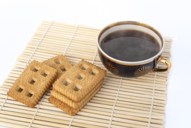 bir fincan çay ve bisküvi