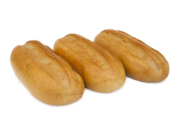 Tre limpor vitt bröd — Stockfoto