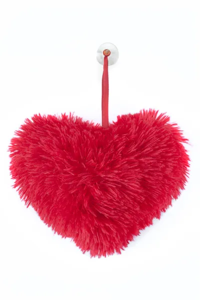 Red fluffy heart — Stock Photo, Image