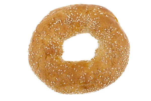 Fresh bagel with sesame seeds — Stock Photo, Image