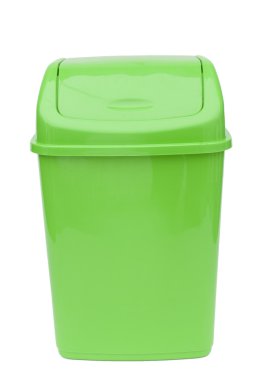 Yeşil plastik çöp