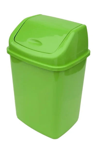 緑のプラスチック製のゴミ箱 — ストック写真