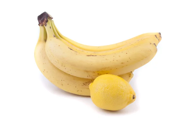 Bananas and lemon. — Stock Photo, Image