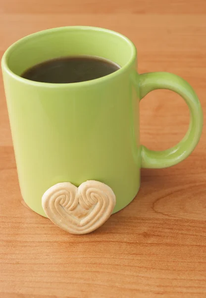 Cup of coffee and cookies — Stock Photo, Image