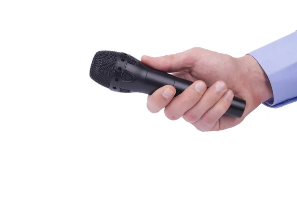 Hand with microphone. — Stock Photo, Image