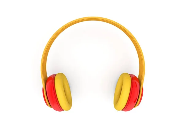 Wireless Headphones White Background Render Illustration — Stock Photo, Image