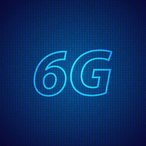 6G internet veri iletim standardı. Vektör illüstrasyonu .