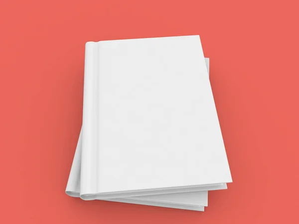 Book Mockup Red Background Render Illustration — Stock Photo, Image