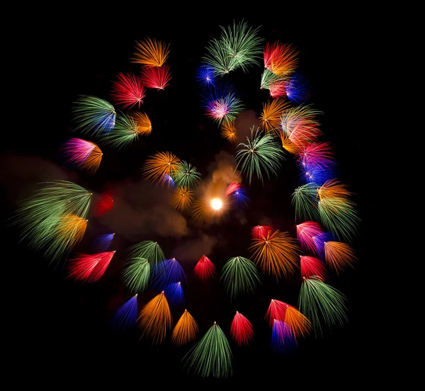 Fireworks Display for the Feast of Saint Mary in Mqabba - Malta — Stock Photo, Image