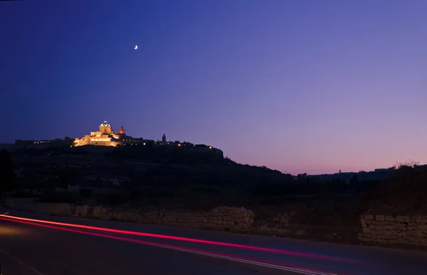 Mdina at dusk - Malta — Stock Photo, Image