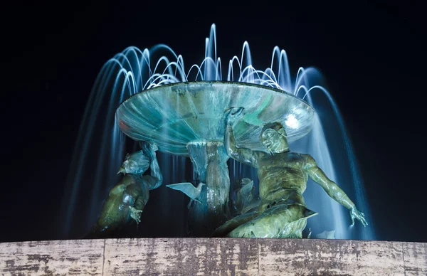 De Triton fontein in Valletta - Malta Rechtenvrije Stockafbeeldingen