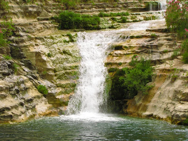 Wodospad w cavagrande del cassibile na Sycylii — Zdjęcie stockowe