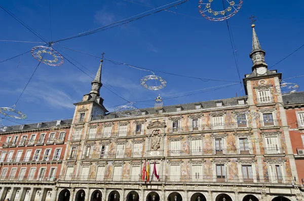 Hlavní budovu plaza Mayor v Madridu (Španělsko) — Stock fotografie