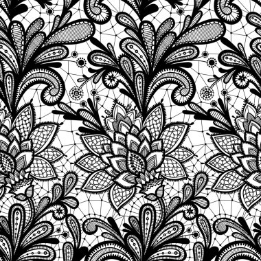 Seamless Floral Pattern Black And White Free Vector Eps Cdr Ai Svg Vector Illustration Graphic Art