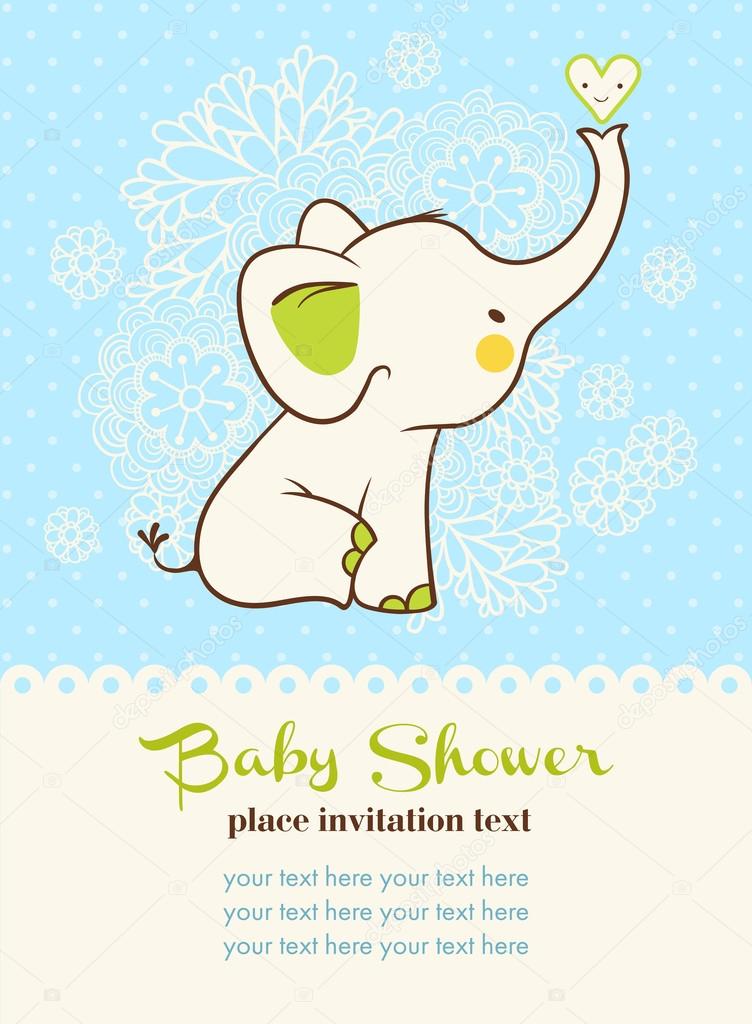 Baby Shower Invitation Card — Stock Vector © Svaga 43680093