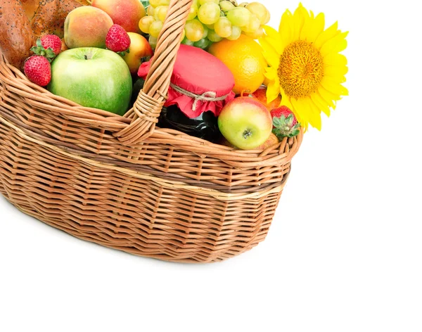 Saco de compras com alimentos — Fotografia de Stock