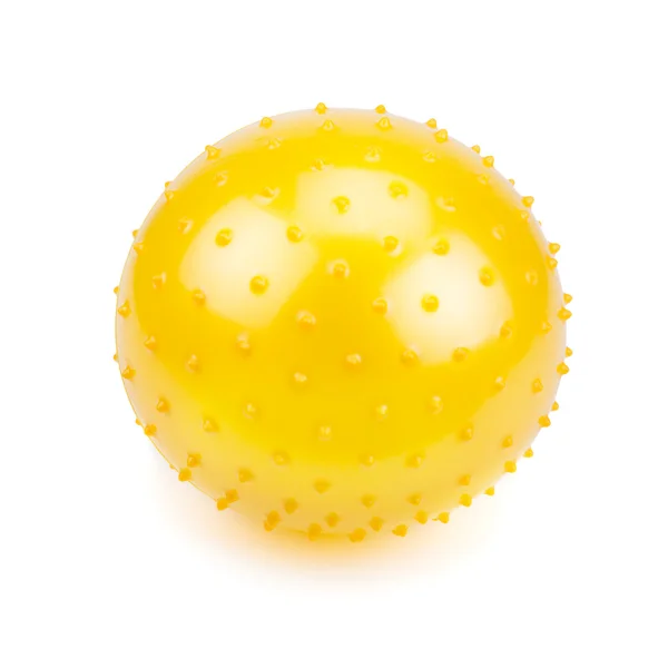 하얀 배경에 고립 된 노란 공 — 스톡 사진