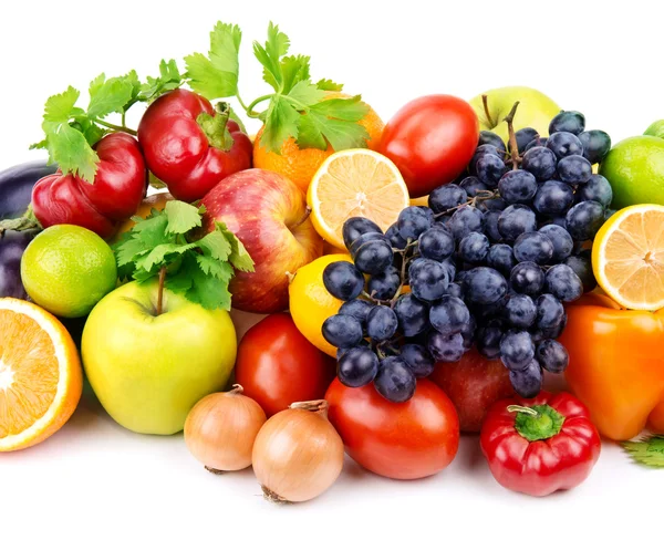 Zestaw różnych owoców i warzyw — Zdjęcie stockowe