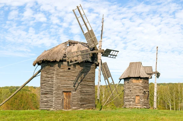 Old wooden windmills — Stock Photo, Image