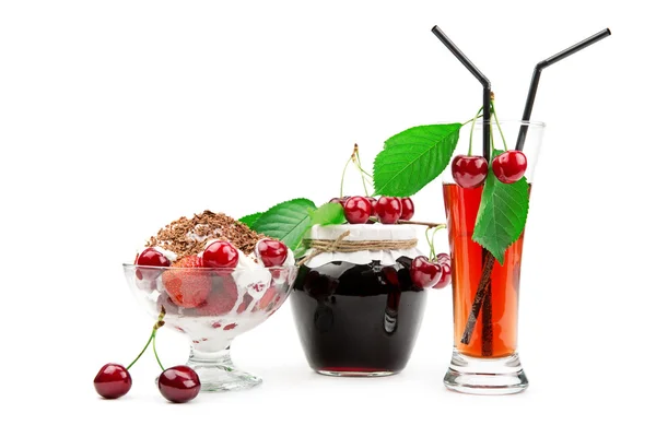Desserte from cherries — Stock Photo, Image