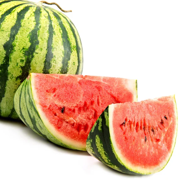 Watermelon and its parts isolated on white background — Stock Photo, Image