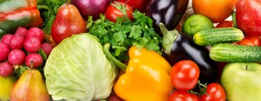 Olgun meyve ve sebze arka plan