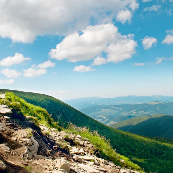 Mountain view from the top of Goverli, Carpathians — Stock Photo, Image