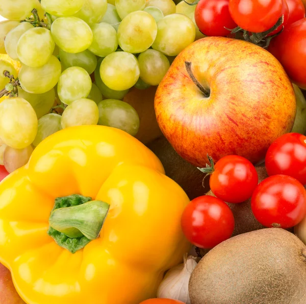 Fondo brillante de frutas y verduras — Foto de Stock