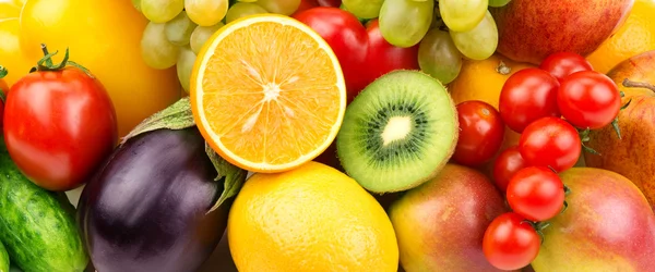 Background of vegetables and fruit — Stock Photo, Image