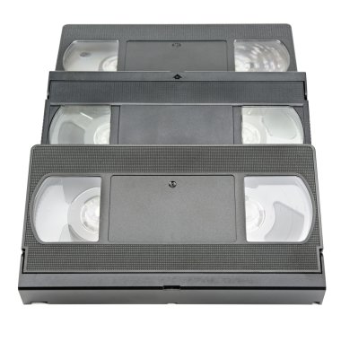 video kaset üzerine beyaz izole