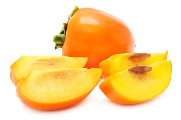 Persimmon isoliert auf weißem Hintergrund — Stockfoto