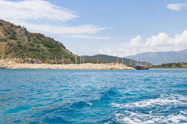 Bahía en el Mediterráneo para yates — Foto de Stock