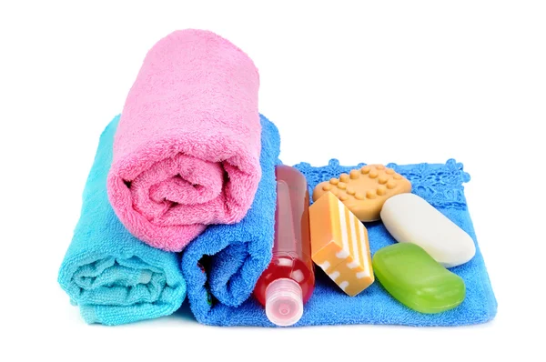 Towels and soap — Stock Photo, Image