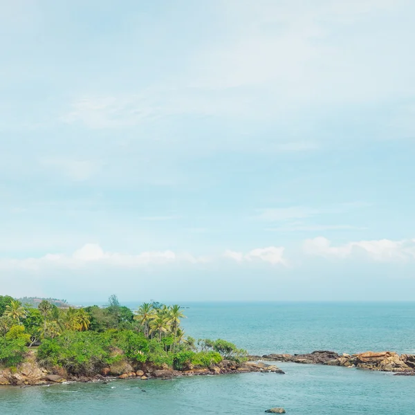 Півострів з тропічними пальмами і водними пейзажами — стокове фото