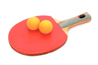 racquet and balls to play ping-pong  clipart