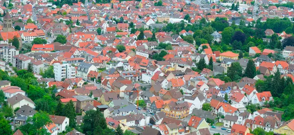 Weinheim Německo Krásnou Architekturou Světlými Střechami Parky Horní Pohled Město — Stock fotografie
