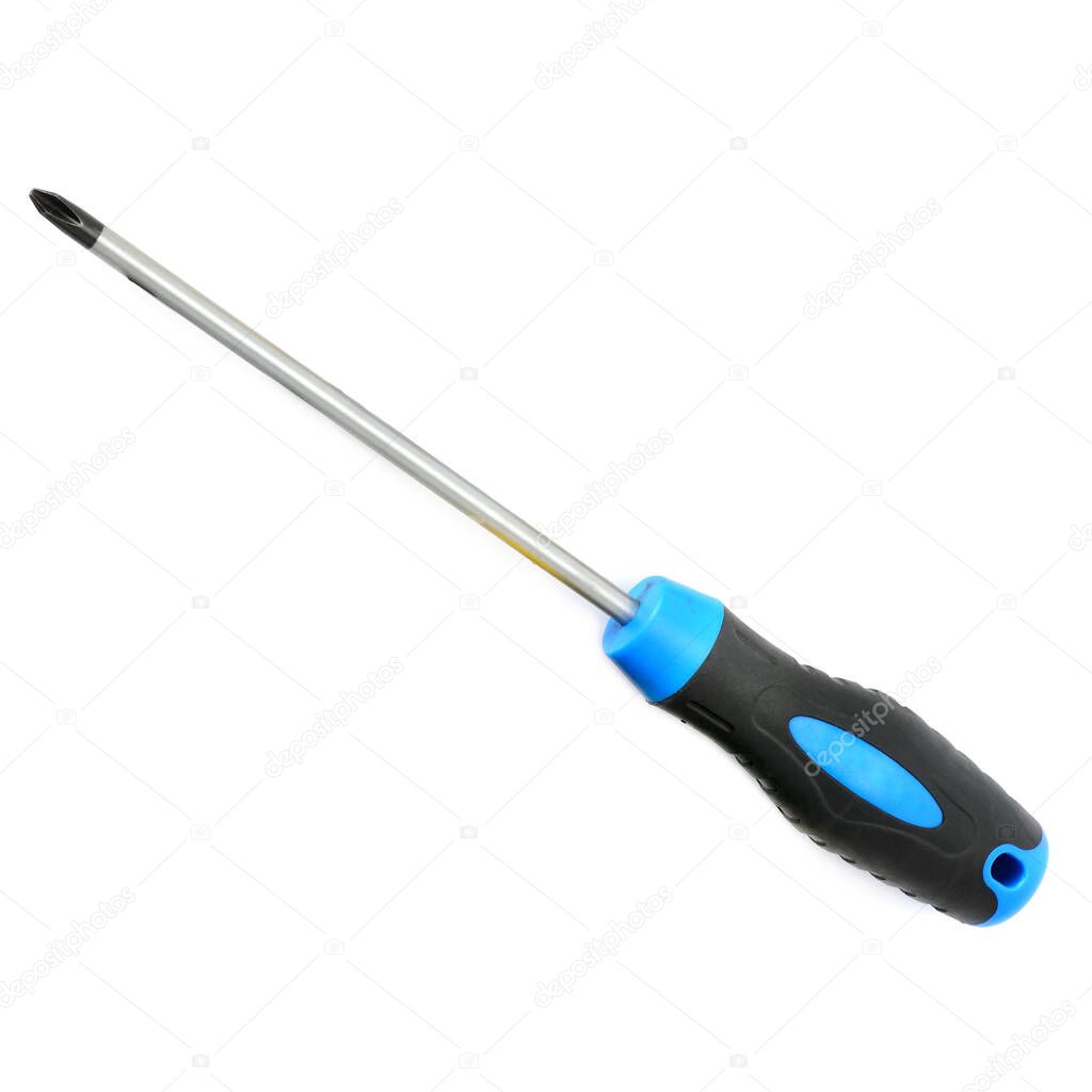 Screwdriver for repairing, isolated on white background.