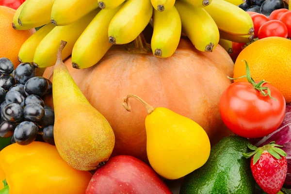Прекрасний Яскравий Фон Різних Овочів Фруктів — стокове фото