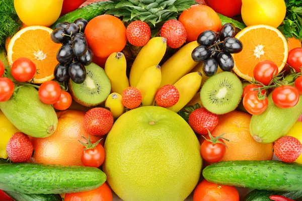 Hermoso Fondo Brillante Varias Verduras Frutas —  Fotos de Stock